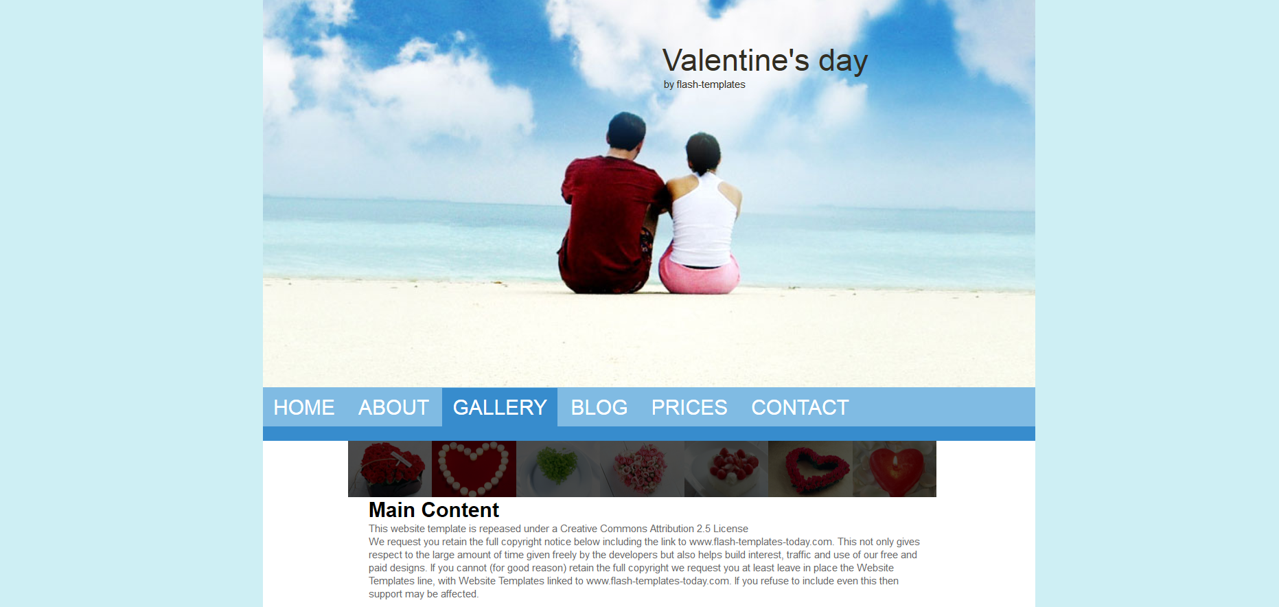 Шаблон сайта Праздники №285